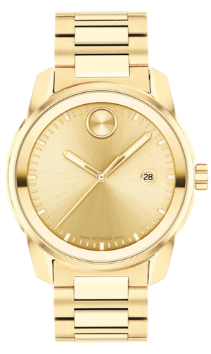 Movado Bold Verso Gold Dial Gold Steel Strap Watch for Men - 3600861 Authentic Buy Shop Now