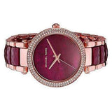 Michael Kors Parker Maroon Dial Two Tone Steel Strap Watch for Women - MK6412 Authentic Buy Shop Now