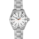 Tag Heuer Aquaracer Quartz White Dial Silver Steel Strap Watch for Men - WBD1111.BA0928 Authentic Buy Shop Now