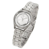Marc Jacobs Tether Transparent Silver Dial Silver Steel Strap Watch for Women - MBM3416 Authentic Buy Shop Now