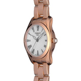Tissot T Wave Mother of Pearl Dial Rose Gold Steel Strap Watch For Women - T112.210.33.113.00 Authentic Buy Shop Now