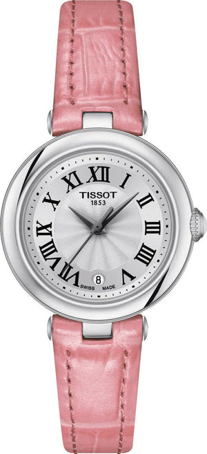 Tissot Bellissima Small Lady Silver Dial Pink Leather Strap Watch For Women - T126.010.16.013.01 Authentic Buy Shop Now