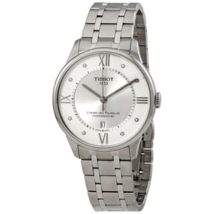 Tissot Chemin Des Tourelles Powermatic 80 Diamonds Silver Dial Silver Steel Strap Watch for Men - T099.407.11.033.00 Authentic Buy Shop Now