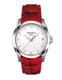 Tissot Couturier White Dial Red Leather Watch For Women - T035.210.16.011.01 Authentic Buy Shop Now