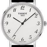 Tissot Everytime Desire Medium White Dial Black Leather Strap Watch For Men - T109.410.16.032.00 Authentic Buy Shop Now