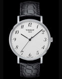 Tissot Everytime Desire Medium White Dial Black Leather Strap Watch For Men - T109.410.16.032.00 Authentic Buy Shop Now