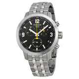 Tissot PRC 200 Chronograph Black Dial Silver Steel Strap Watch For Men - T055.417.11.057.00 Authentic Buy Shop Now