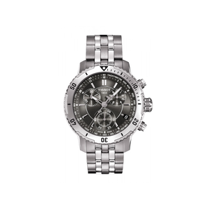 Tissot PRS 200 Grey Dial Chronograph Grey Dial Silver Steel Strap Watch For Men - T067.417.11.051.00 Authentic Buy Shop Now