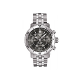 Tissot PRS 200 Grey Dial Chronograph Grey Dial Silver Steel Strap Watch For Men - T067.417.11.051.00 Authentic Buy Shop Now