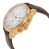 Tissot Des Tourelles Chronograph Silver Dial Brown Leather Strap Watch For Men - T099.427.36.038.00 Authentic Buy Shop Now