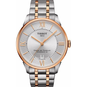 Tissot Chemin des Tourelles Powermatic 80 Helvetic Pride Silver Dial Two Tone Steel Strap Watch for Men - T099.407.22.038.01 Authentic Buy Shop Now