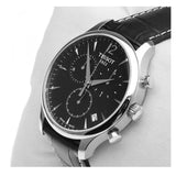 Tissot T Classic Tradition Chronograph Black Dial Black Leather Strap Watch For Men - T063.617.16.057.00 Authentic Buy Shop Now