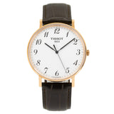 Tissot T Classic Everytime White Dial Black Leather Strap Watch For Men - T109.610.36.032.00 Authentic Buy Shop Now