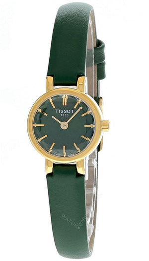 Tissot Lovely Round Green Mother of Pearl Dial Green Leather Strap Watch for Women - T140.009.36.091.00 Authentic Buy Shop Now