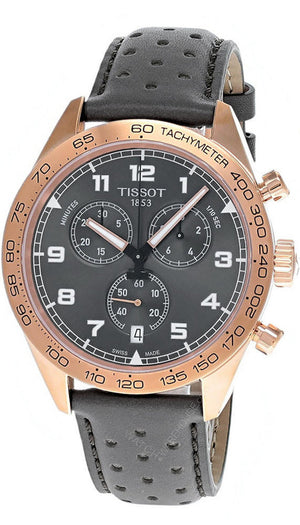 Tissot T Sport PRS 516 Chronograph Grey Dial Grey Leather Strap Watch for Men - T131.617.36.082.00 Authentic Buy Shop Now