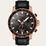 Tissot Supersport Chrono Black Dial Black Leather Strap Watch for Men - T125.617.36.051.00 Authentic Buy Shop Now