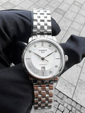 Tissot Carson Premium Automatic Lady Diamonds Silver Dial Silver Steel Strap Watch for Women - T122.207.11.036.00 Authentic Buy Shop Now