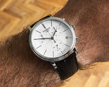 Tissot Carson Premium Chronograph White Dial Brown Leather Strap Watch For Men - T122.417.16.011.00 Authentic Buy Shop Now