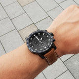 Tissot Supersport Chrono Black Dial Brown Leather Strap Watch for Men - T125.617.36.051.01 Authentic Buy Shop Now