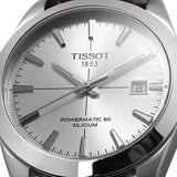 Tissot Gentleman Powermatic 80 Silicium Silver Dial Brown Leather Strap Watch For Men - T127.407.16.031.01 Authentic Buy Shop Now