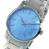 Calvin Klein City Mother of Pearl Blue Dial Silver Steel Strap Watch for Women - K2G2314X Authentic Buy Shop Now