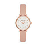 Michael Kors Pyper Analog White Dial Pink Leather Strap Watch For Women - MK2803 Authentic Buy Shop Now