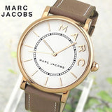 Marc Jacobs Roxy White Dial Cement Brown Leather Strap Watch for Women - MJ1533 Authentic Buy Shop Now