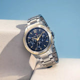 Tommy Hilfiger Lars Chronograph Blue Dial Silver Steel Strap Watch For Men - 1792059 Authentic Buy Shop Now