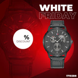 Tommy Hilfiger Brad Chronograph Quartz Grey Dial Grey Leather Strap Watch For Men - 1710388 Authentic Buy Shop Now