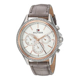 Tommy Hilfiger Ari Diamonds White Dial Grey Leather Strap Watch for Women - 1781980 Authentic Buy Shop Now