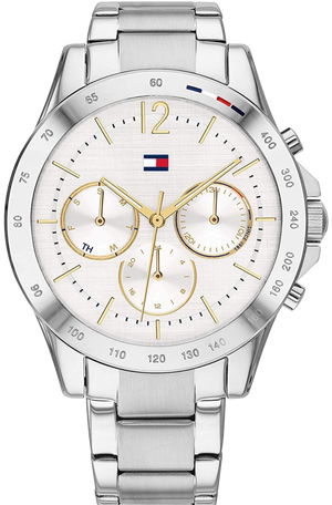 Tommy Hilfiger Haven Multifunction Chronograph White Dial Silver Steel Strap Watch For Women - 1782194 Authentic Buy Shop Now