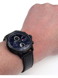 Tommy Hilfiger Jackson Quartz Blue Dial Black Leather Strap Watch for Men - 1791241 Authentic Buy Shop Now