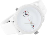 Tommy Hilfiger Denim White Dial White Rubber Strap Watch for Men - 1791324 Authentic Buy Shop Now