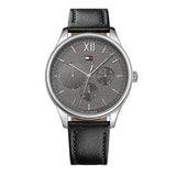 Tommy Hilfiger Damon Multifunction Black Dial Black Leather Strap Watch for Men - 1791417 Authentic Buy Shop Now