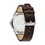 Tommy Hilfiger Austin Grey Dial Brown Leather Strap Watch for Men - 1791637 Authentic Buy Shop Now