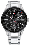 Tommy Hilfiger Austin Black Dial Silver Steel Strap Watch for Men - 1791639 Authentic Buy Shop Now