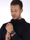 Tommy Hilfiger Parker Chronograph Quartz Blue Dial Blue Leather Strap Watch For Men - 1791839 Authentic Buy Shop Now