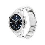 Tommy Hilfiger Troy Chronograph Blue Dial Silver Steel Strap Watch For Men - 1792104 Authentic Buy Shop Now