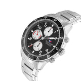 Tommy Hilfiger Jimmy Multifunction Black Dial Silver Steel Strap Watch For Men - 1791950 Authentic Buy Shop Now