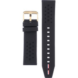 Tommy Hilfiger Jeans Digital Analog Gold Dial Black Rubber Strap Watch For Women - 1791762 Authentic Buy Shop Now