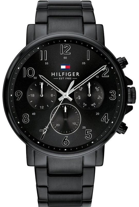 Tommy Hilfiger Daniel Black Dial Black Steel Strap Watch for Men - 1710383 Authentic Buy Shop Now