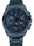 Tommy Hilfiger Decker Chronograph Blue Dial Blue Steel Strap Watch for Men - 1791560 Authentic Buy Shop Now