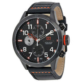 Tommy Hilfiger Trent Multifunction Black Dial Black Leather Strap Watch for Men - 1791136 Authentic Buy Shop Now