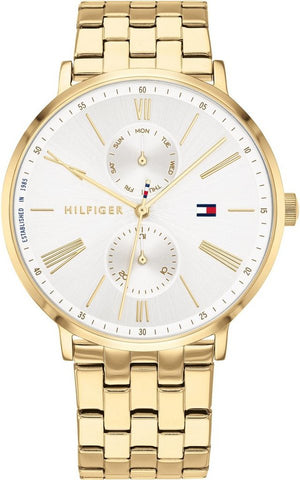 Tommy Hilfiger Jenna Quartz White Dial Gold Steel Strap Watch for Women - 1782069 Authentic Buy Shop Now