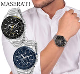 Maserati Traguardo Chronograph Blue Dial 45mm Stainless Steel Watch For Men - R8873612043 Authentic Buy Shop Now
