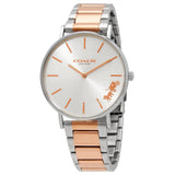 Coach Perry Silver Dial Two Tone Steel Strap Watch for Women - 14503346 Authentic Buy Shop Now