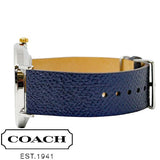 Coach Perry White Dial Blue Leather Strap Watch for Women - 14503156 Authentic Buy Shop Now