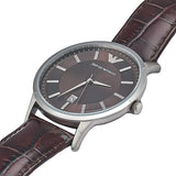 Emporio Armani Renato Classic Brown Dial Brown Leather Strap Watch For Men - AR2413 Authentic Buy Shop Now