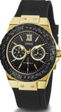 Guess Black Dial Black Rubber Strap Watch For Women - W1053L7 Authentic Buy Shop Now