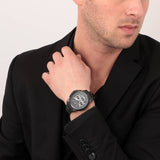 Maserati Royale Chronograph Black Dial Black Steel Strap Watch For Men - R8873637004 Authentic Buy Shop Now